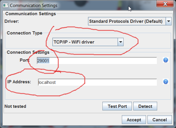 TunerStudio TCP Communication Settings