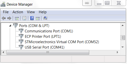 Device Manager Ports