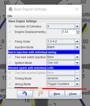 Trigger Counter in Base Engine Settings